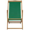 Silla De Playa Plegable De Madera Maciza De Teca Verde Vidaxl