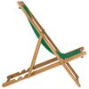 Silla De Playa Plegable De Madera Maciza De Teca Verde Vidaxl