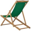 Silla De Playa Plegable De Madera Maciza De Teca Verde Vidaxl