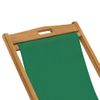 Silla De Playa Plegable De Madera Maciza De Teca Verde Vidaxl