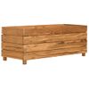 Arriate Elevado Madera De Teca Reciclada Y Acero 100x40x38 Cm Vidaxl