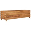 Arriate Elevado Madera De Teca Reciclada Y Acero 150x40x38 Cm Vidaxl