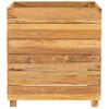 Arriate Elevado Madera De Teca Reciclada Y Acero 50x40x55 Cm Vidaxl