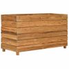 Arriate Elevado Madera De Teca Reciclada Y Acero 100x40x55 Cm Vidaxl