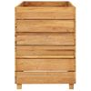 Arriate Elevado Madera De Teca Reciclada Y Acero 100x40x55 Cm Vidaxl