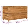 Arriate Elevado Madera De Teca Reciclada Y Acero 100x40x55 Cm Vidaxl