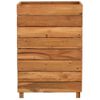 Arriate Elevado Madera De Teca Reciclada Y Acero 50x40x72 Cm Vidaxl