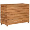 Arriate Elevado Madera De Teca Reciclada Y Acero 100x40x72 Cm Vidaxl