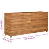 Arriate Elevado Madera De Teca Reciclada Y Acero 150x40x72 Cm Vidaxl