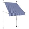 Toldo Manual Retráctil 100 Cm Azul Y Blanco A Rayas Vidaxl