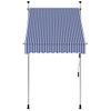 Toldo Manual Retráctil 100 Cm Azul Y Blanco A Rayas Vidaxl