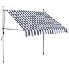 Toldo Manual Retráctil Con Led Azul Y Blanco 150 Cm Vidaxl