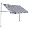 Toldo Manual Retráctil Con Led Azul Y Blanco 250 Cm Vidaxl