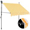 Toldo Manual Retráctil Con Led Blanco Y Naranja 100 Cm Vidaxl