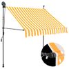 Toldo Manual Retráctil Con Led Blanco Y Naranja 150 Cm Vidaxl