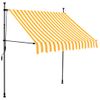 Toldo Manual Retráctil Con Led Blanco Y Naranja 150 Cm Vidaxl