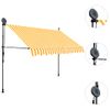 Toldo Manual Retráctil Con Led Blanco Y Naranja 250 Cm Vidaxl