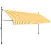 Toldo Manual Retráctil Con Led Blanco Y Naranja 400 Cm Vidaxl