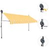 Toldo Manual Retráctil Con Led Blanco Y Naranja 400 Cm Vidaxl