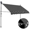 Toldo Manual Retráctil Con Led Gris Antracita 250 Cm Vidaxl