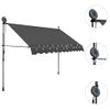 Toldo Manual Retráctil Con Led Gris Antracita 250 Cm Vidaxl