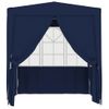 Carpa Profesional Para Fiestas Con Paredes Azul 90 G/m² 2x2 M Vidaxl