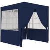 Carpa Profesional Fiestas Con Paredes Azul 90 G/m² 2,5x2,5 M Vidaxl