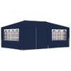 Carpa Profesional Para Fiestas Con Paredes Azul 90 G/m² 4x6 M Vidaxl