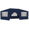 Carpa Profesional Para Fiestas Con Paredes Azul 90 G/m² 4x6 M Vidaxl