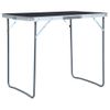 Mesa De Camping Plegable Con Estructura De Metal Gris 80x60 Cm Vidaxl