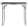 Mesa De Camping Plegable Con Estructura De Metal Gris 80x60 Cm Vidaxl