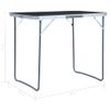 Mesa De Camping Plegable Con Estructura De Metal Gris 80x60 Cm Vidaxl