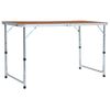 Mesa De Camping Plegable De Aluminio 120x60 Cm Vidaxl