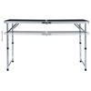 Mesa De Camping Plegable De Aluminio Gris 120x60 Cm Vidaxl