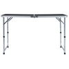 Mesa De Camping Plegable Aluminio Gris 120x60 Cm Vidaxl