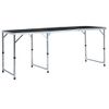 Mesa De Camping Plegable De Aluminio Gris 180x60 Cm Vidaxl