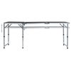 Mesa De Camping Plegable De Aluminio Gris 180x60 Cm Vidaxl