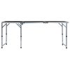 Mesa De Camping Plegable De Aluminio Gris 180x60 Cm Vidaxl