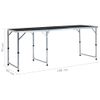 Mesa De Camping Plegable De Aluminio Gris 180x60 Cm Vidaxl