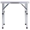 Mesa De Camping Plegable Aluminio Blanco 60x45 Cm Vidaxl