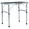 Mesa De Camping Plegable Aluminio Gris 60x45 Cm Vidaxl