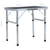 Mesa De Camping Plegable Aluminio Gris 60x45 Cm Vidaxl