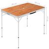 Mesa De Camping Plegable Con 2 Bancos Aluminio Marrón Vidaxl