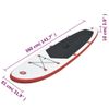 Set De Paddel Surf Tabla Sup Inflable Rojo Y Blanco Vidaxl