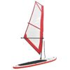 Tabla De Paddle Surf Inflable Con Vela Roja Y Blanca Vidaxl