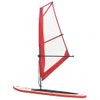 Tabla De Paddle Surf Inflable Con Vela Roja Y Blanca Vidaxl