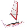 Tabla De Paddle Surf Inflable Con Vela Roja Y Blanca Vidaxl