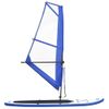 Tabla De Paddle Surf Inflable Con Vela Azul Y Blanca Vidaxl