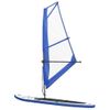 Tabla De Paddle Surf Inflable Con Vela Azul Y Blanca Vidaxl