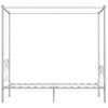 Estructura De Cama Con Dosel Metal Blanco 90x200 Cm Vidaxl